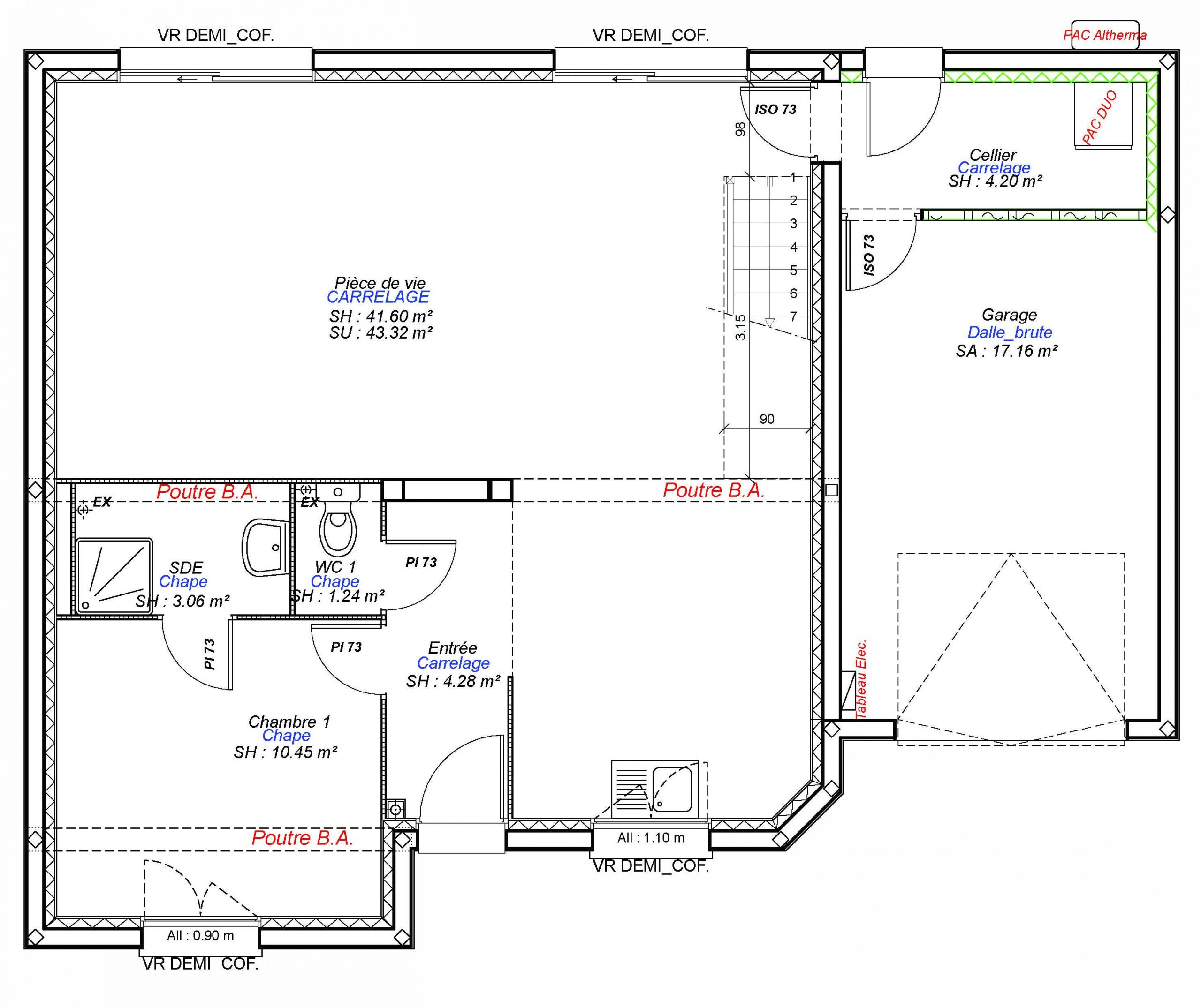 Constructeur maisons individuelles Caen-EXCLUSIVE-AXCESS 5CH+G 120 M² rdc