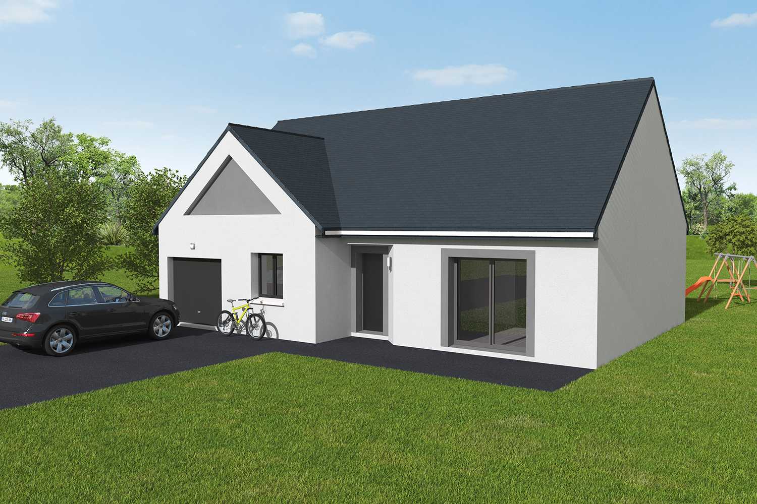 Construction maisons individuelles Bayeux-LOUNGE 3CH+GI 87 M² P2397