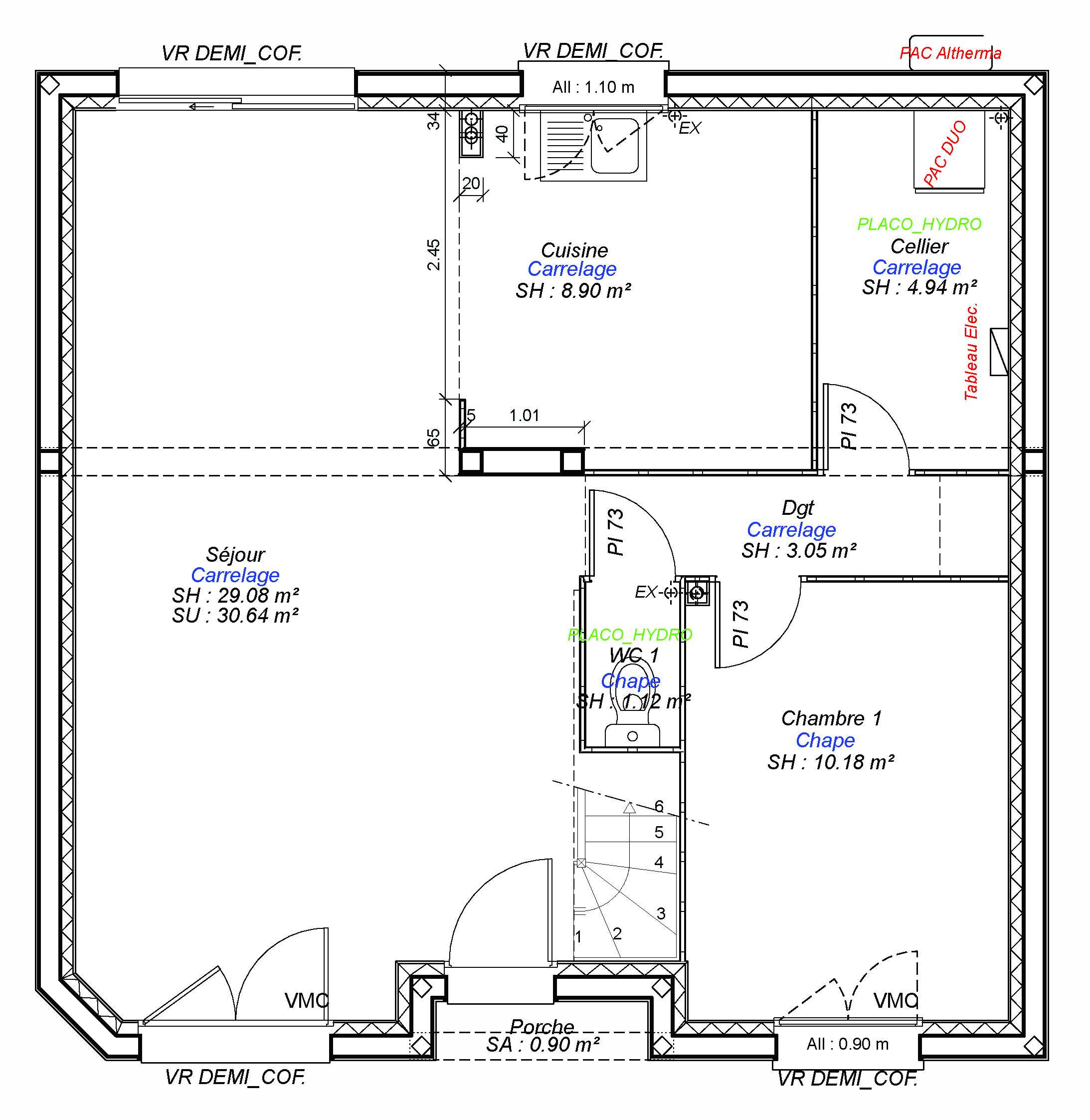 Construction maisons individuelles Bayeux-LOVE-AXCESS 5CH 113 M² rdc