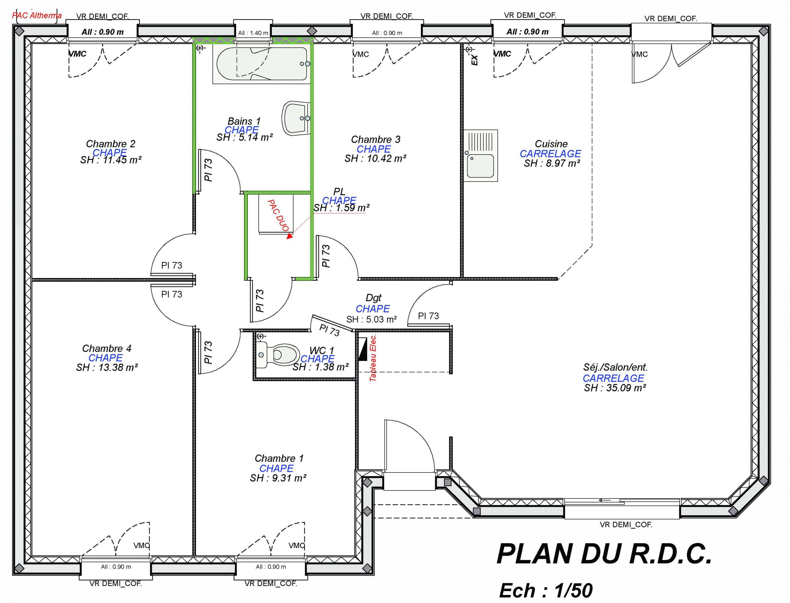 Construction maisons individuelles Lisieux-LOUNGE-AXCESS 4CH 101 M²-3