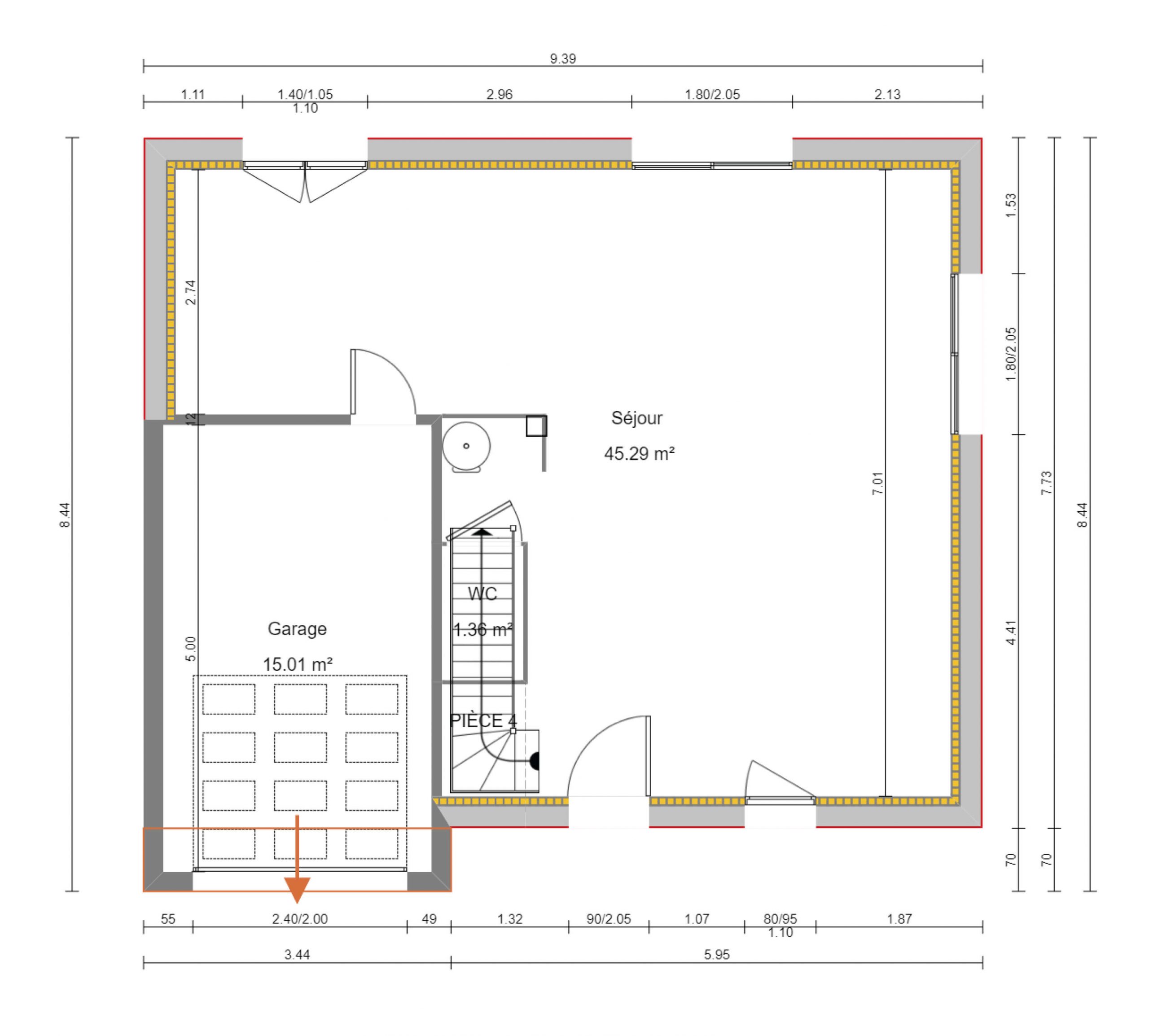 construction-maisons-individuelles-bayeux-Léna-4ch-100m²-plan-rdc