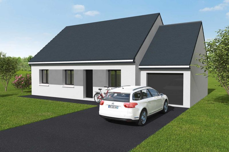 Modèle maison ONE-Axcess avec garage accolé